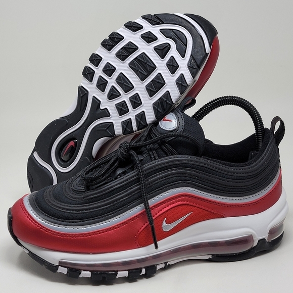 Nike Air Max 97 SE GS Black Varsity Red Silver FB3245-001 Youth Size 5.5Y New - Picture 1 of 10